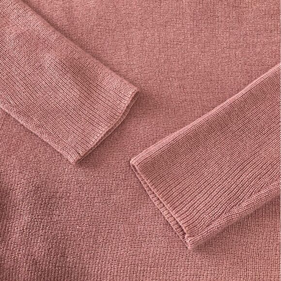 H by Halston Sweater Women XS Mauve Wool Blend Lace Knit Preppy Feminine Cozy - Picture 3 of 10